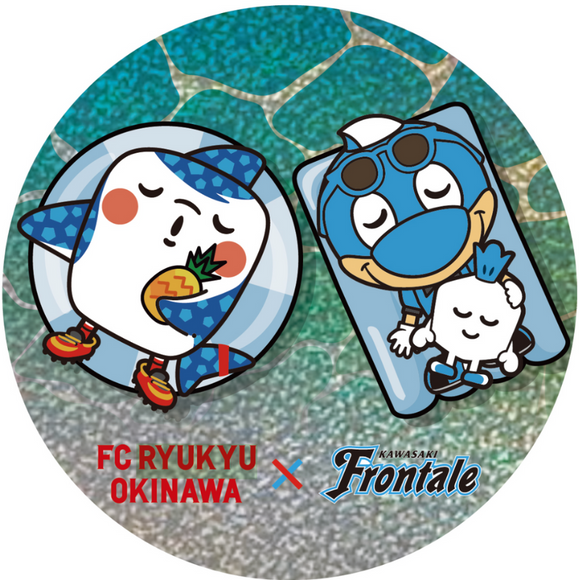 ジンベーニョ＆ふろん太のキラキラサマーBIG缶バッジ