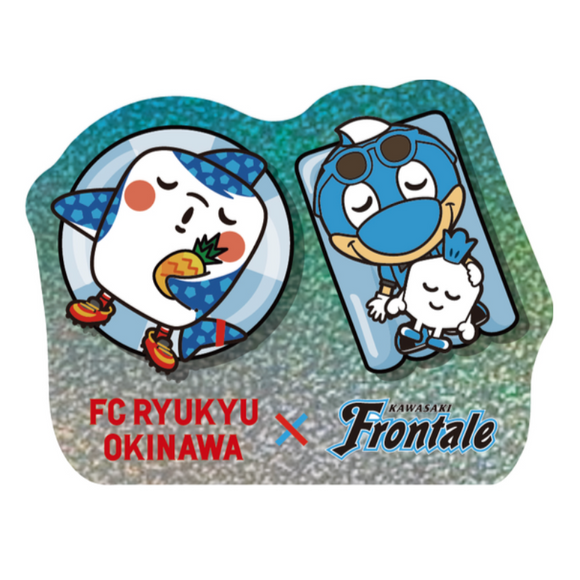 ジンベーニョ＆ふろん太のキラキラサマーステッカー