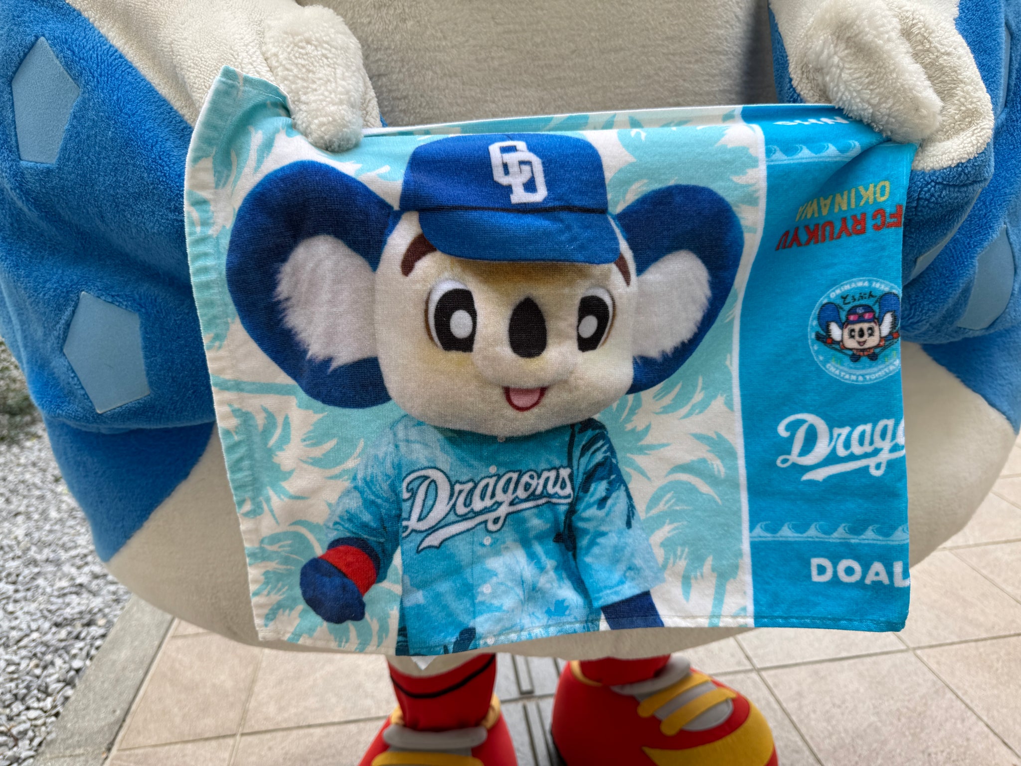 D 沖縄キャンプドアラ×ジンベーニョコラボ フェイスタオル – FC琉球